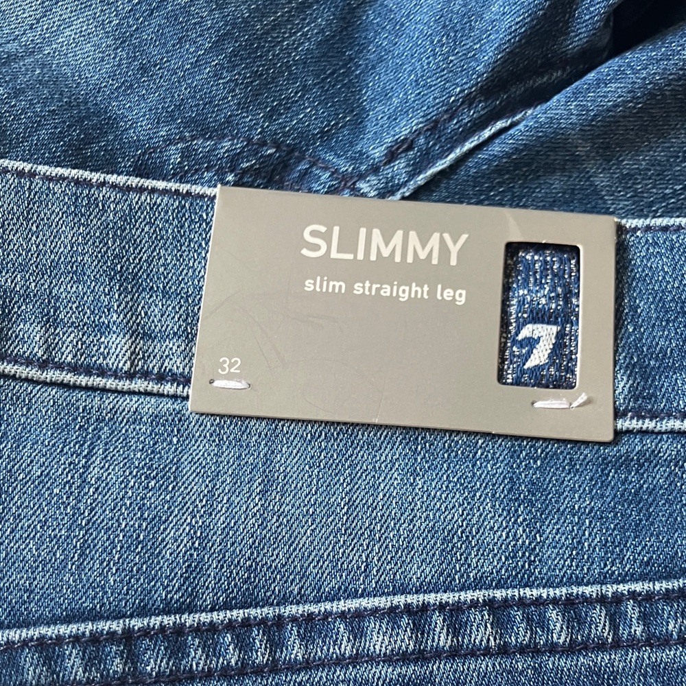 7 For All Mankind Slimmy women’s Jeans in Medium Blue Wash - Picture 2 of 5
